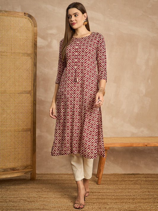 Printed Straight Kurta