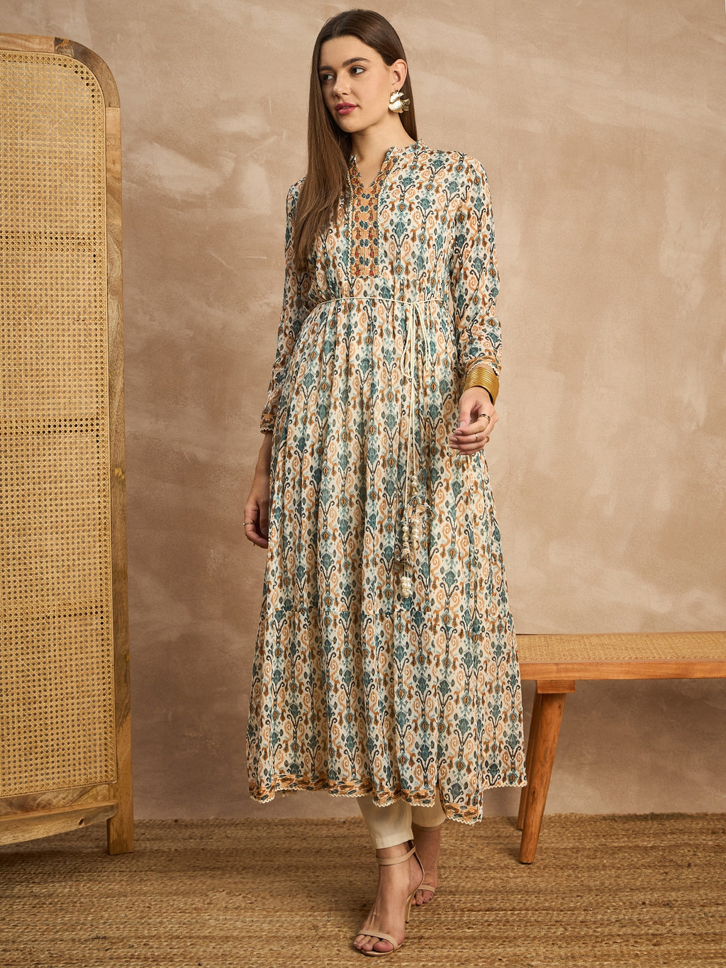 Women Ethnic Motifs Printed A-Line Dress