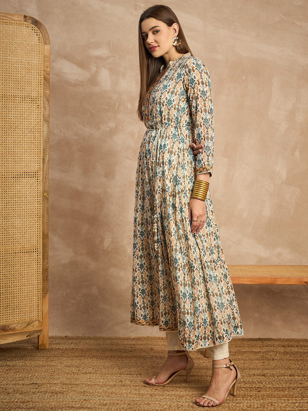 Women Ethnic Motifs Printed A-Line Dress