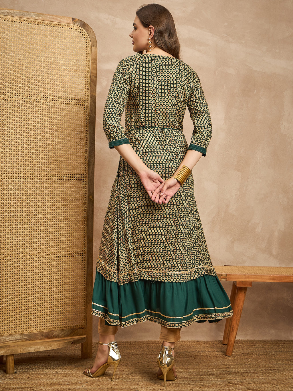 Floral Print Fit & Flare Midi Dress