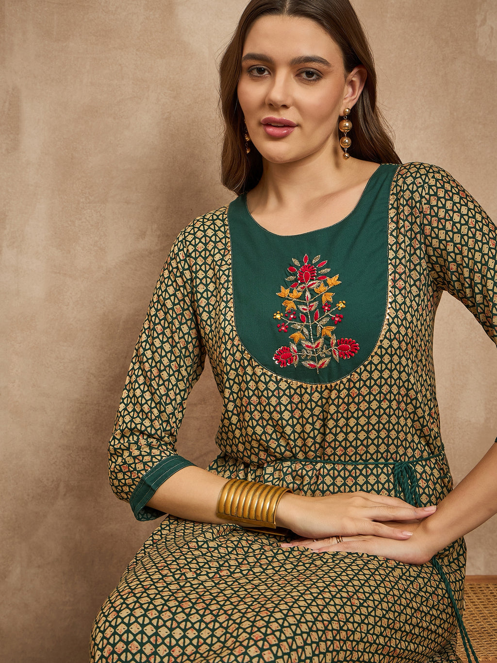 Floral Print Fit & Flare Midi Dress