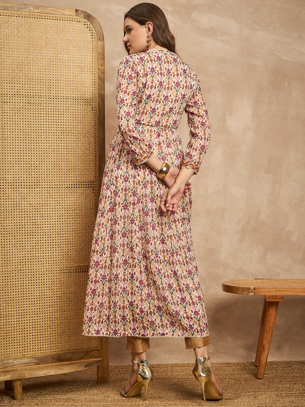 Floral Print Halter Neck Maxi Dress