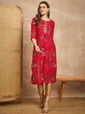Geometric Printed Beads and Stones Straight Kurta