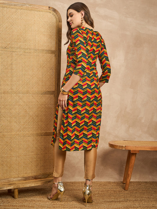 Printed Straight Kurta