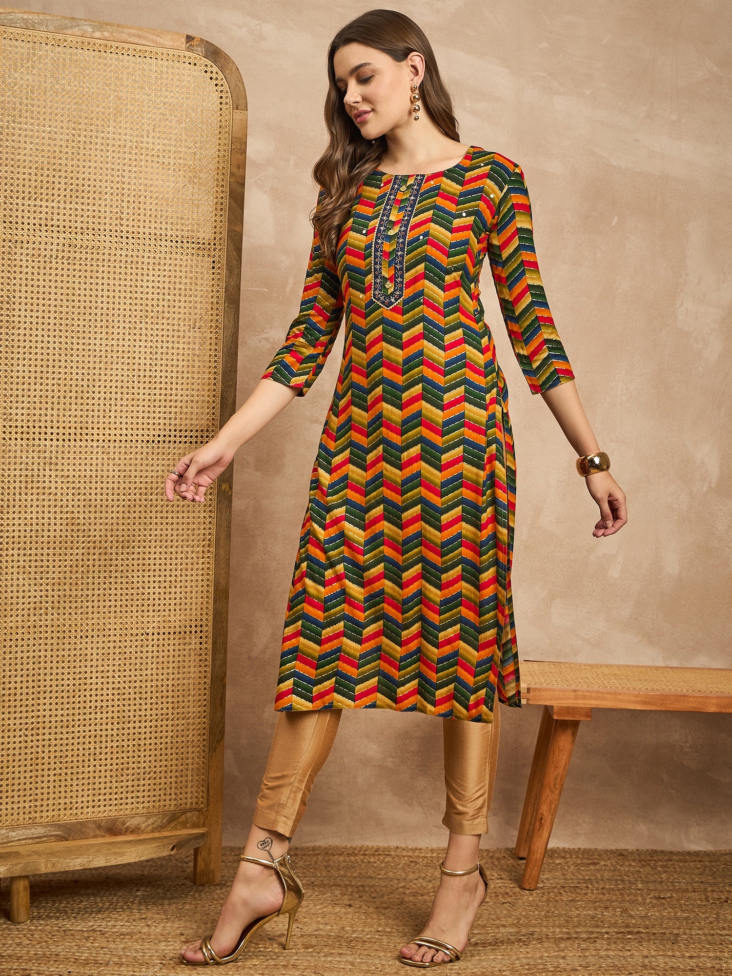 Printed Straight Kurta
