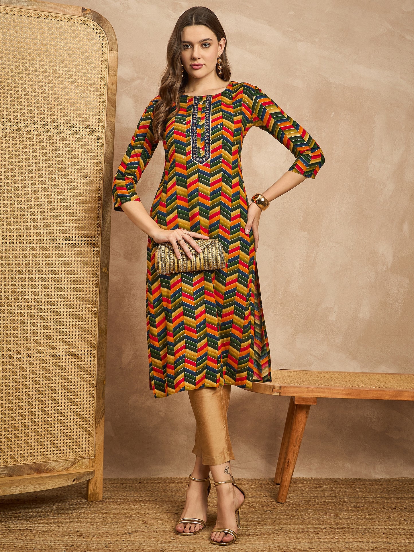 Printed Straight Kurta