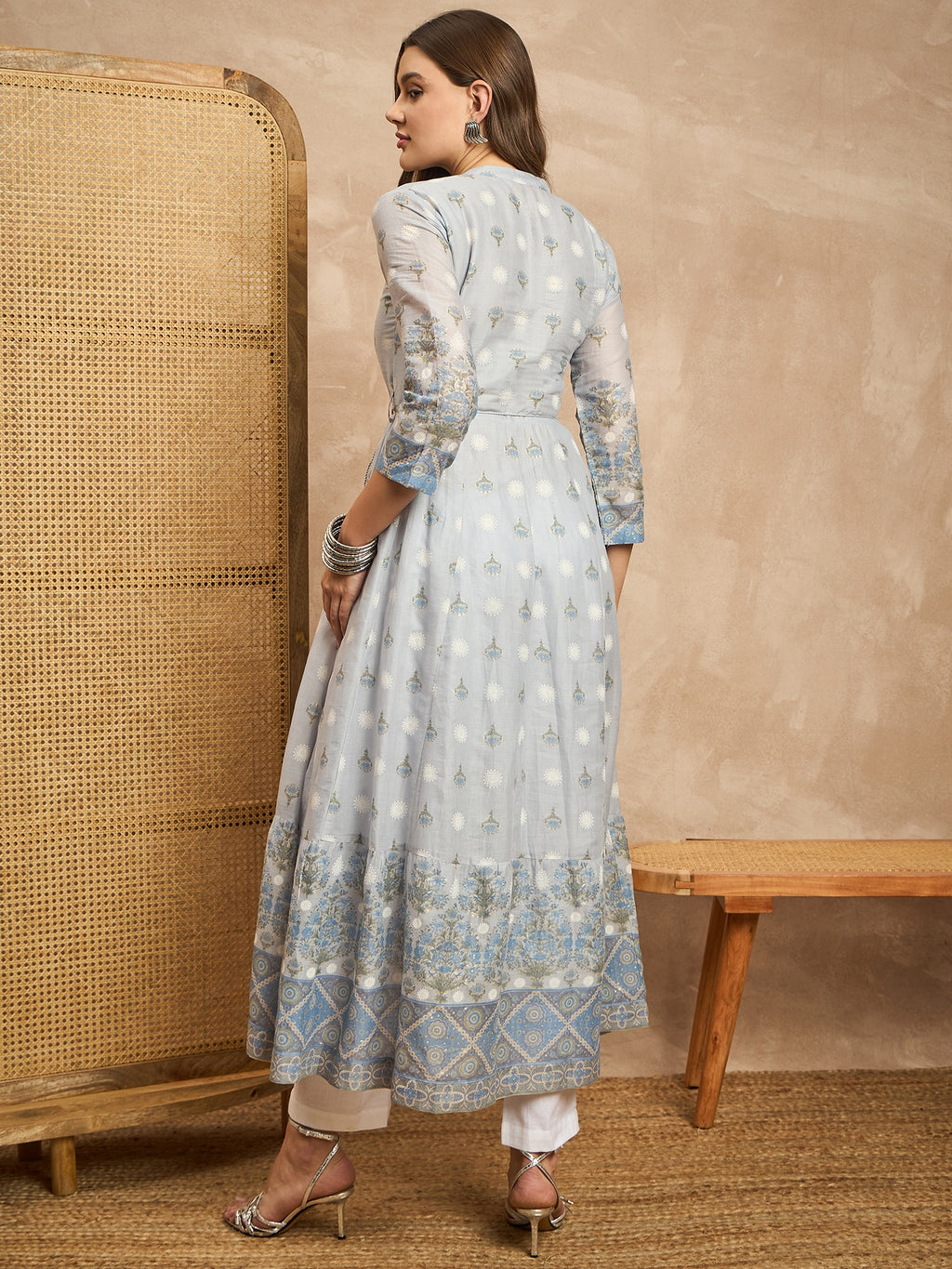 Ethnic Motifs Print Maxi Dress