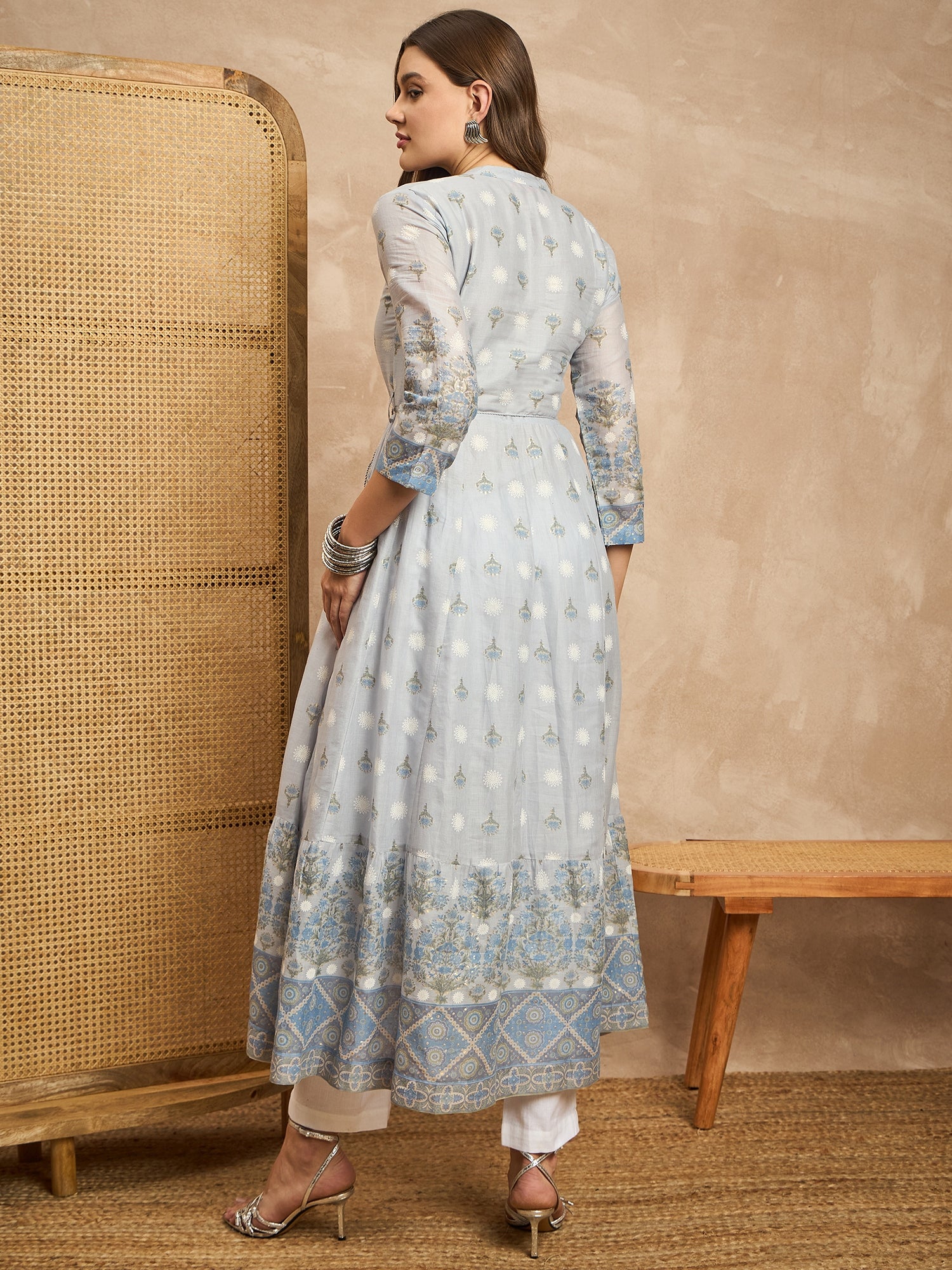 Ethnic Motifs Print Maxi Dress