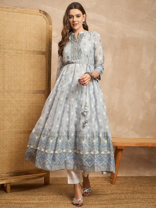 Ethnic Motifs Print Maxi Dress