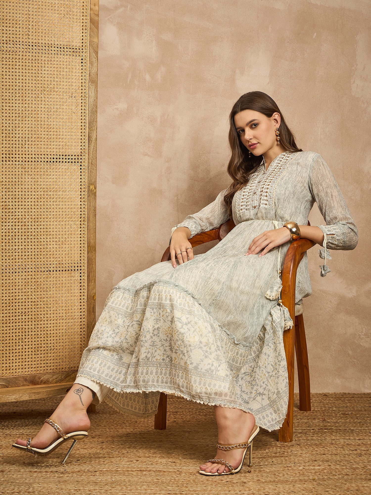 Print Organic Cotton Maxi Dress