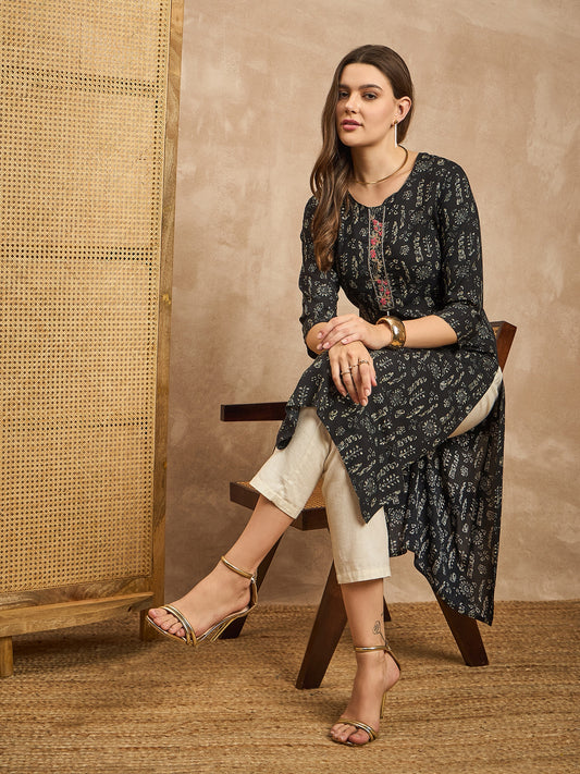 Printed Straight Kurta