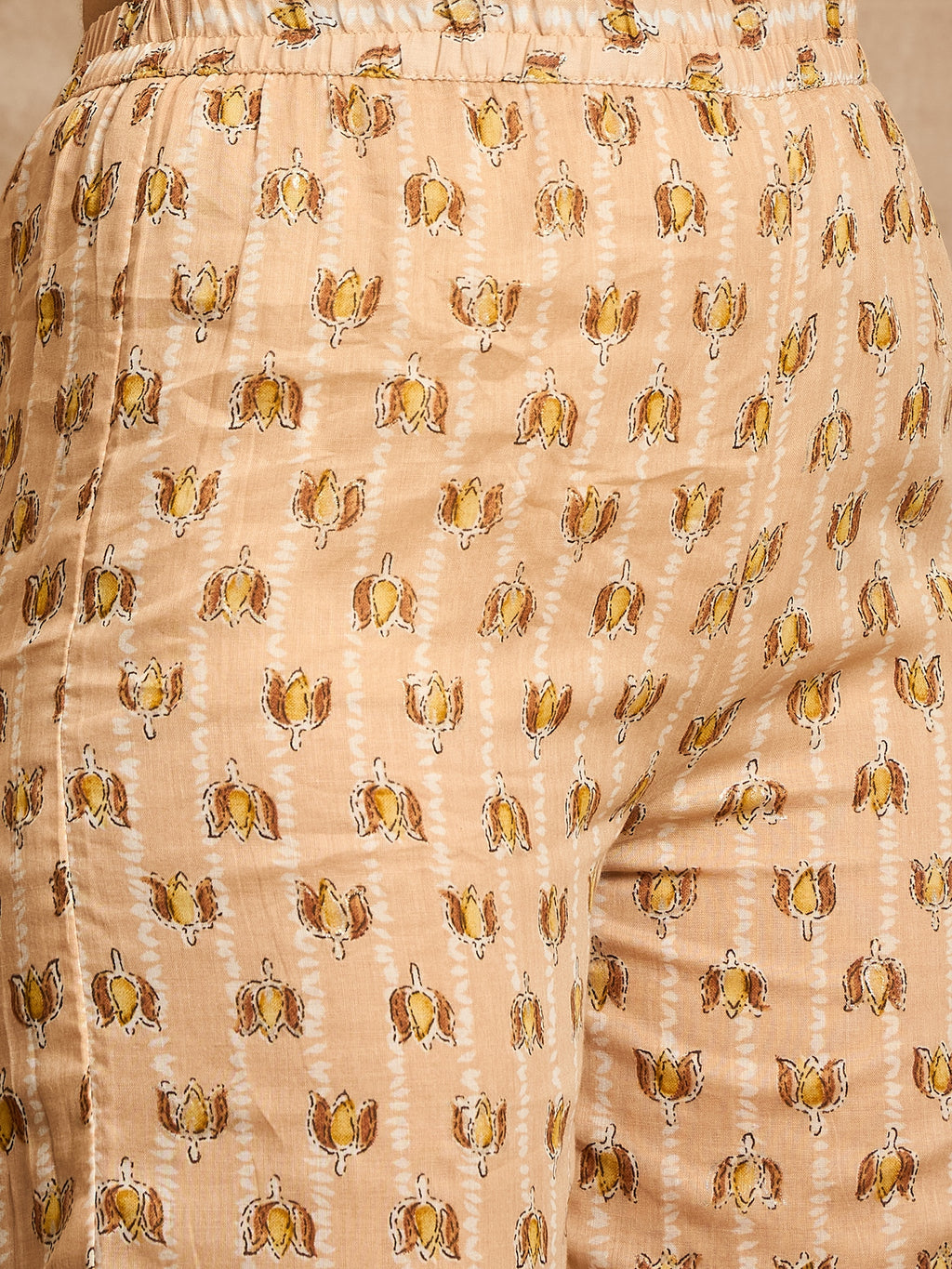 Women Floral Printed Empire Beads and Stones Kurta with Palazzos & With Dupatta