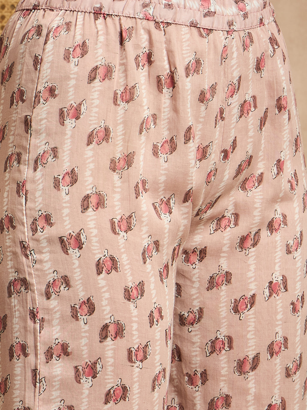 Women Floral Printed Empire Beads and Stones Kurta with Sharara & With Dupatta