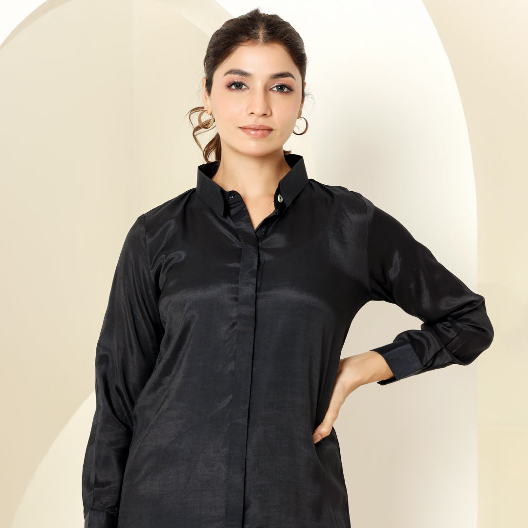 Black Voile Shirt