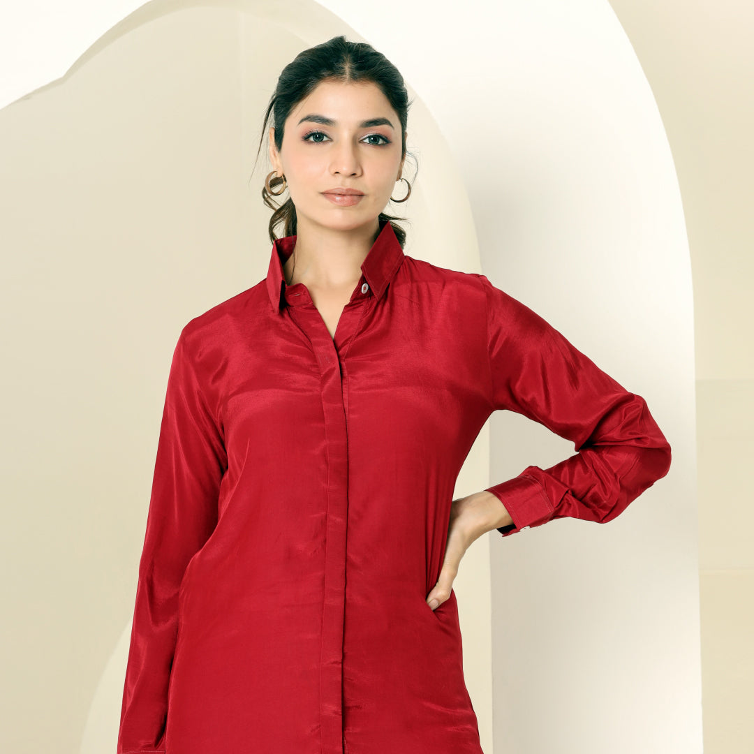 Red Voile Shirt