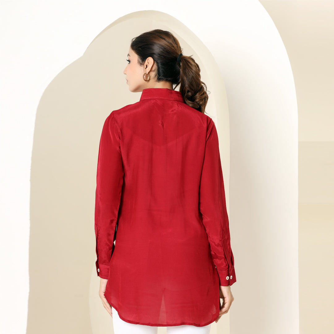 Red Voile Shirt