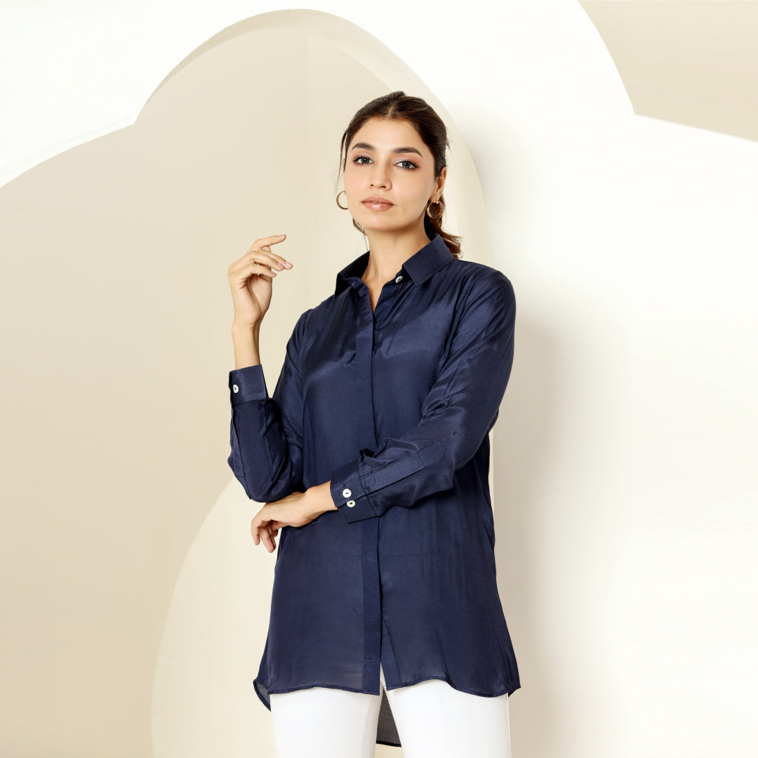 BLUE VOILE SHIRT