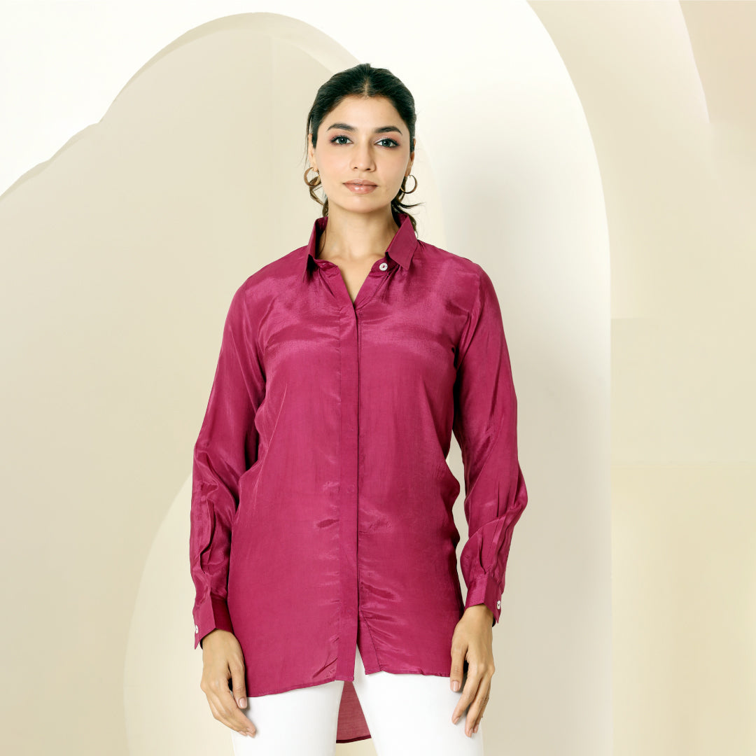 Wine Voile Shirt