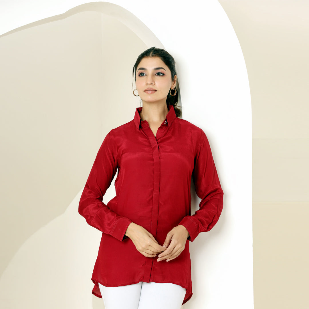 Red Voile Shirt