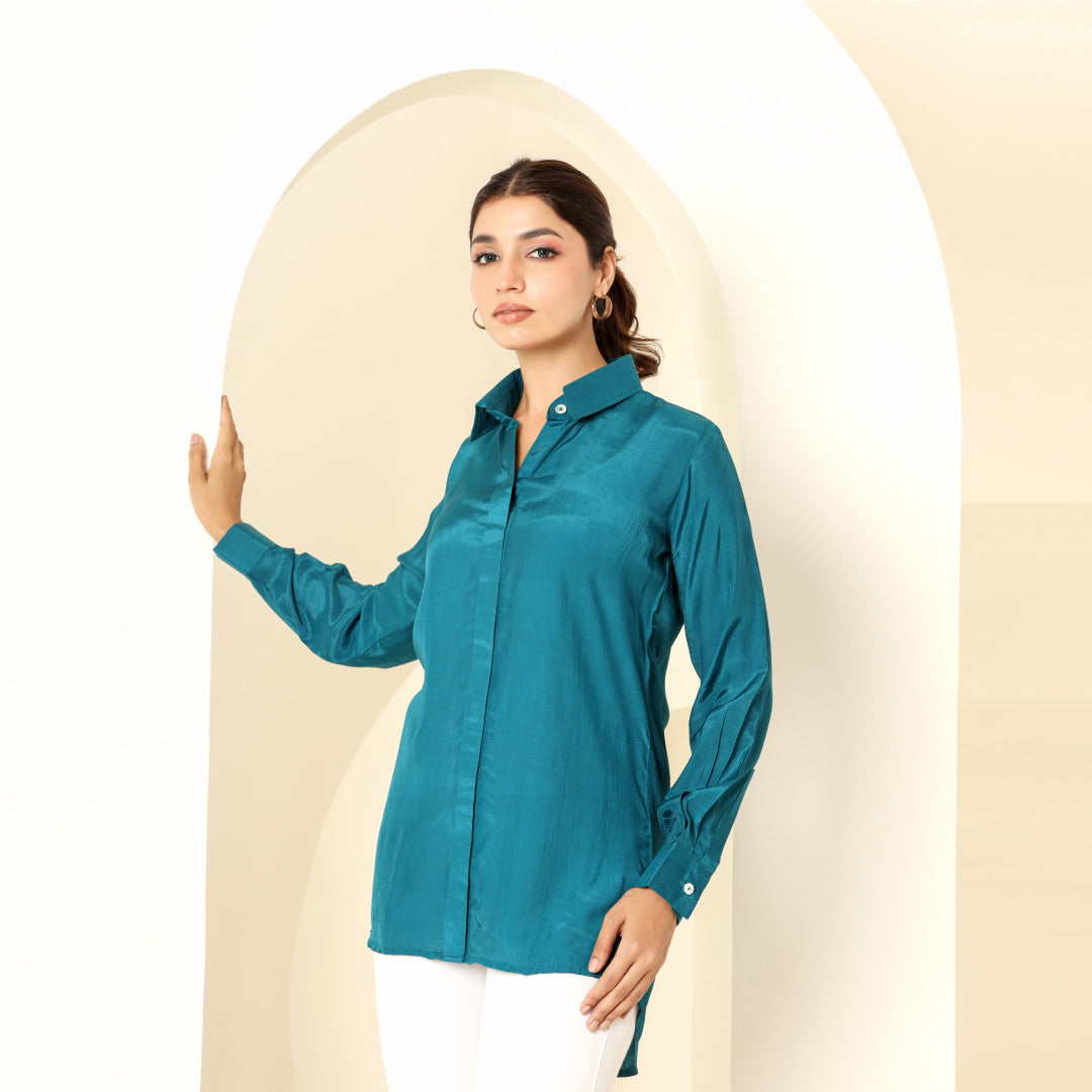 Pacific Blue Voile Shirt