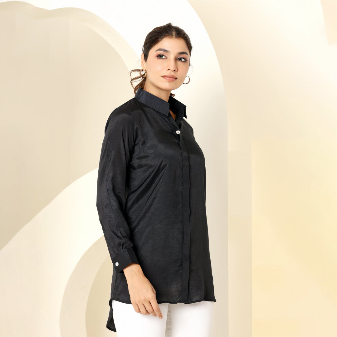 Black Voile Shirt