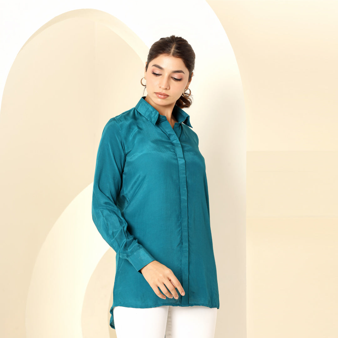 Pacific Blue Voile Shirt