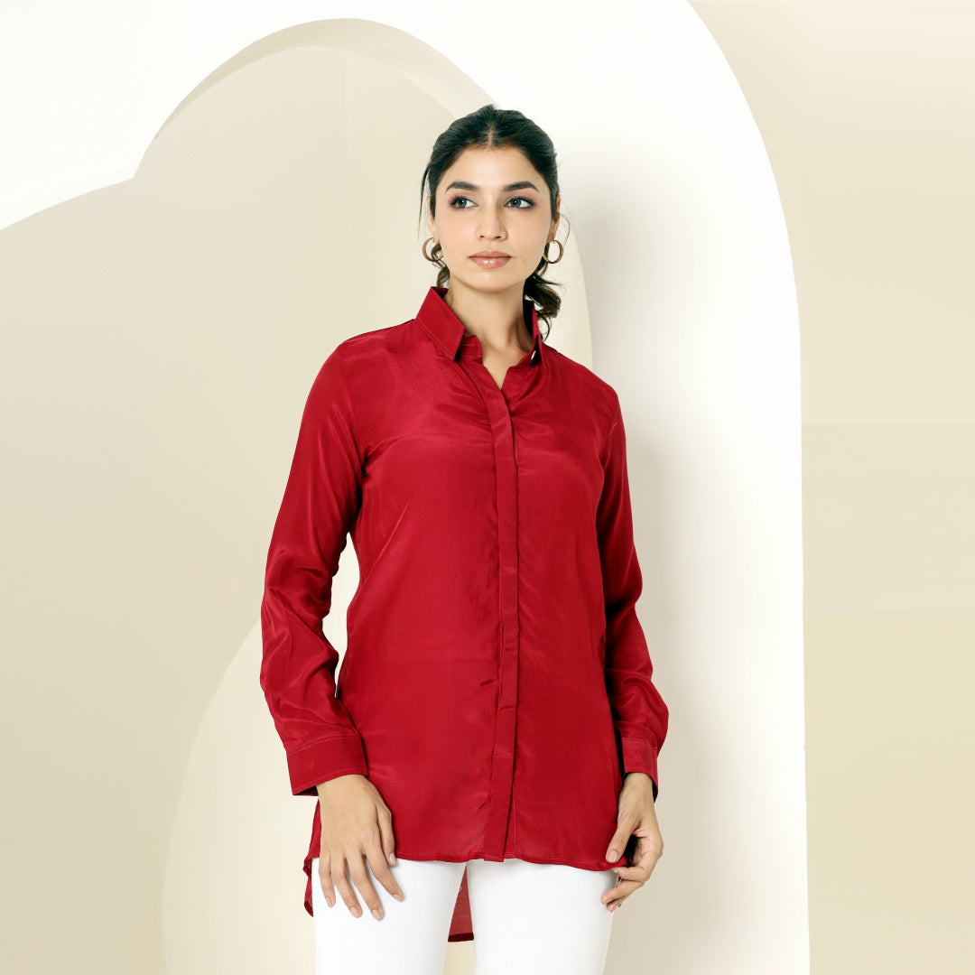 Red Voile Shirt