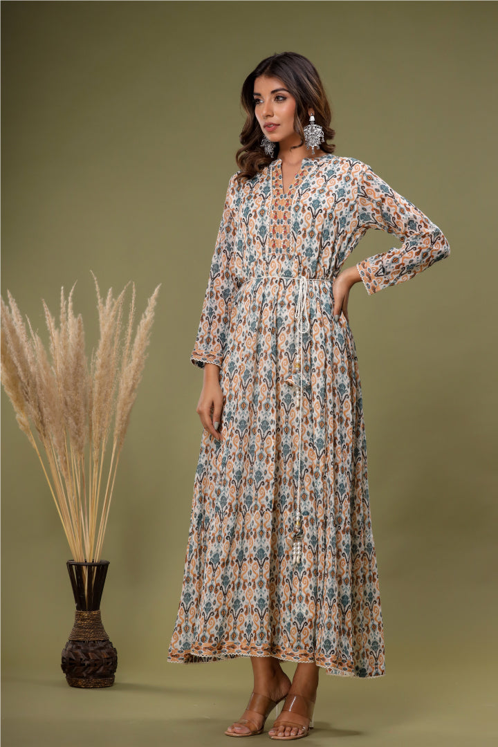 Ikkat Long Dress