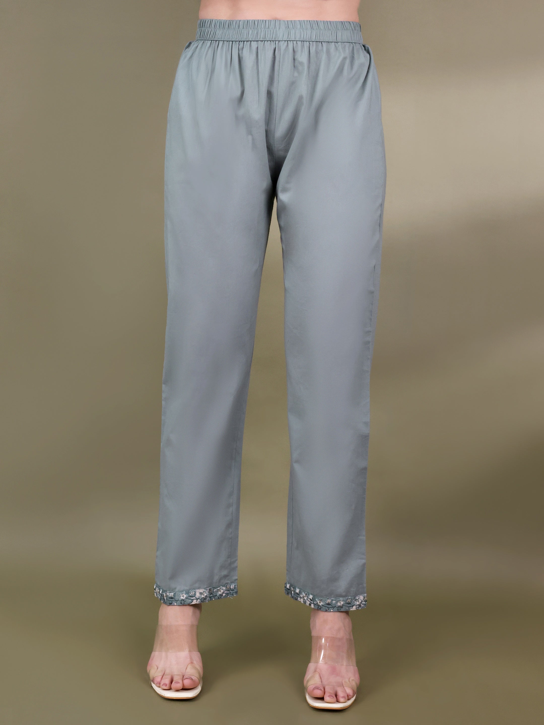 Women Floral Printed Kurti with Trousers & Dupatta