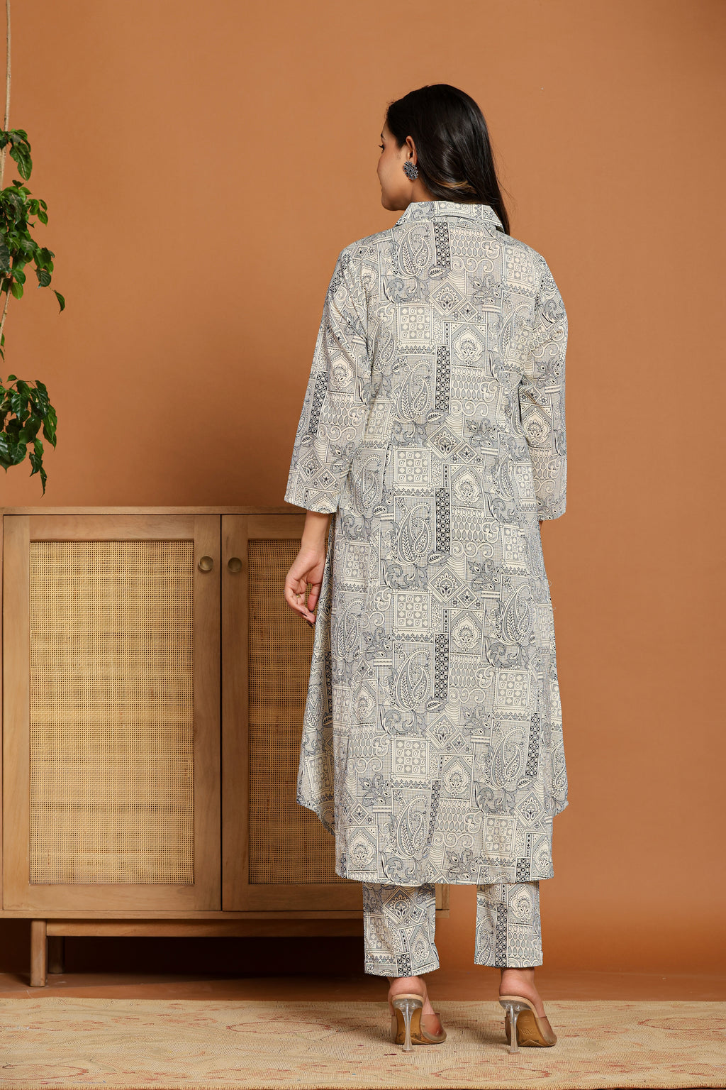 Printed Pure Cotton Tunic With Trousers Co-Ords
