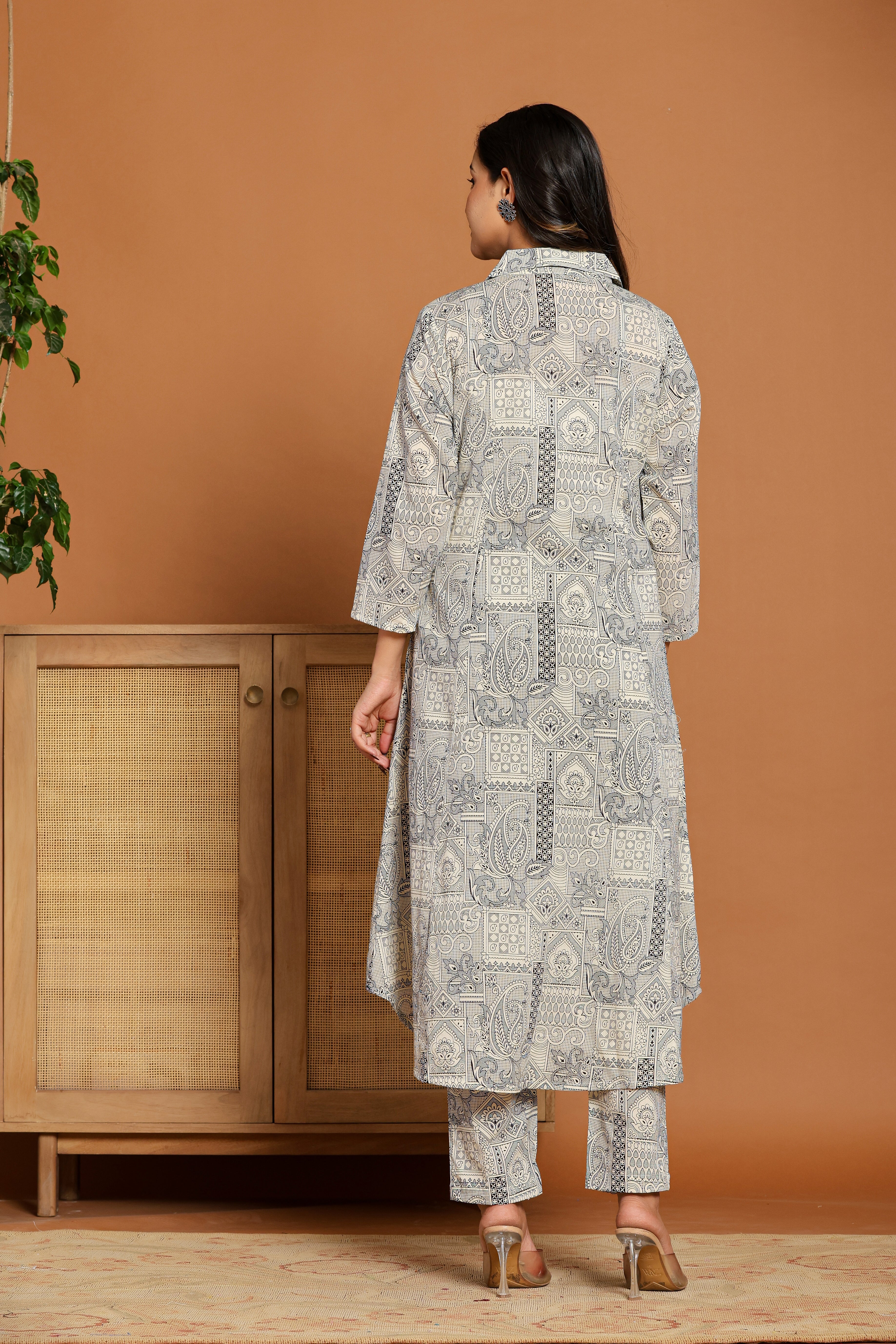 Printed Pure Cotton Tunic With Trousers Co-Ords