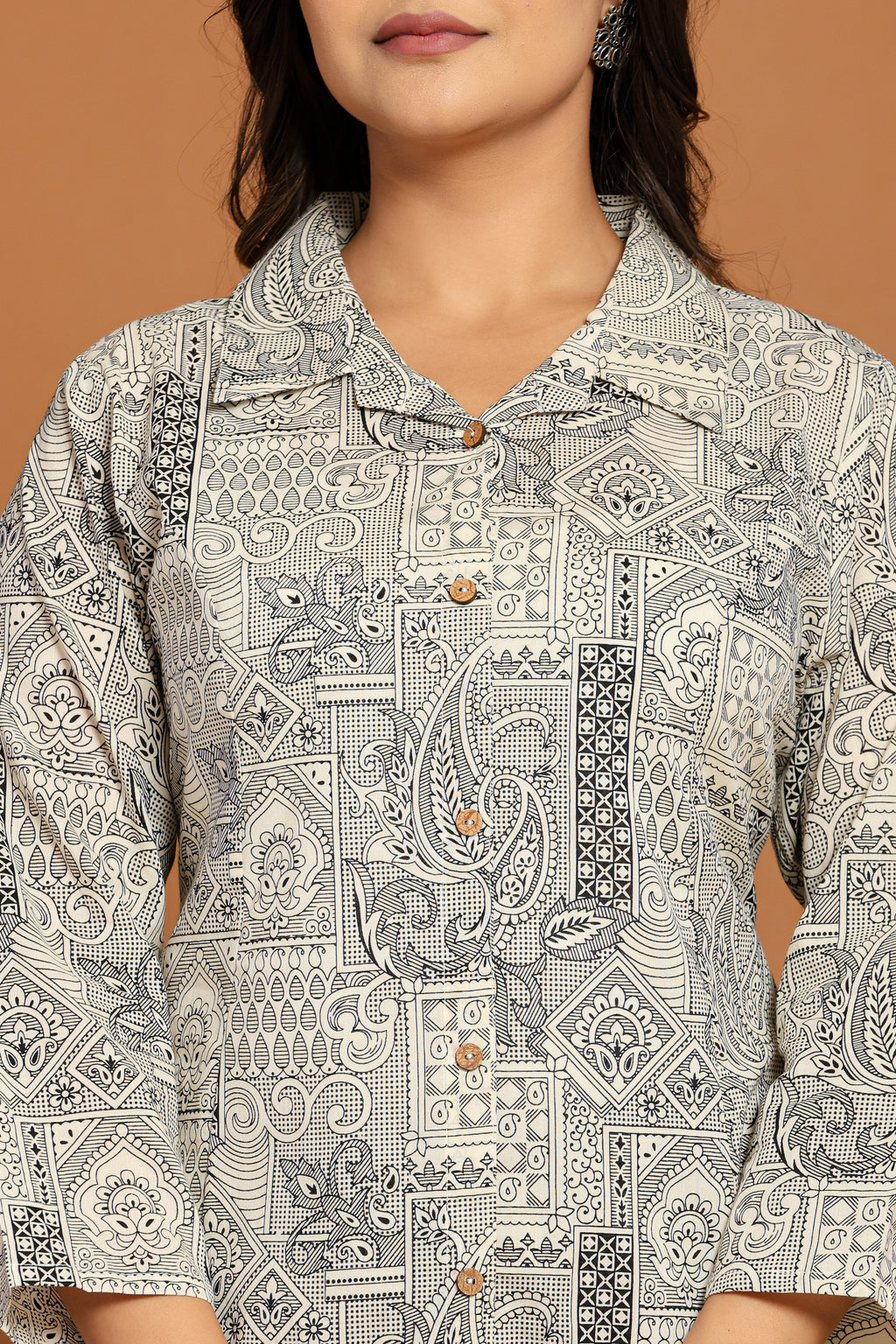 Printed Pure Cotton Tunic With Trousers Co-Ords