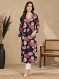 Floral Printed V-Neck Kurti