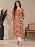Geometric Printed Thread Work Thread Work Kurti