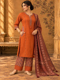 Women Ethnic Motifs Embroidered Regular Thread Work Pure Cotton Kurta with Trousers & With Dupatta