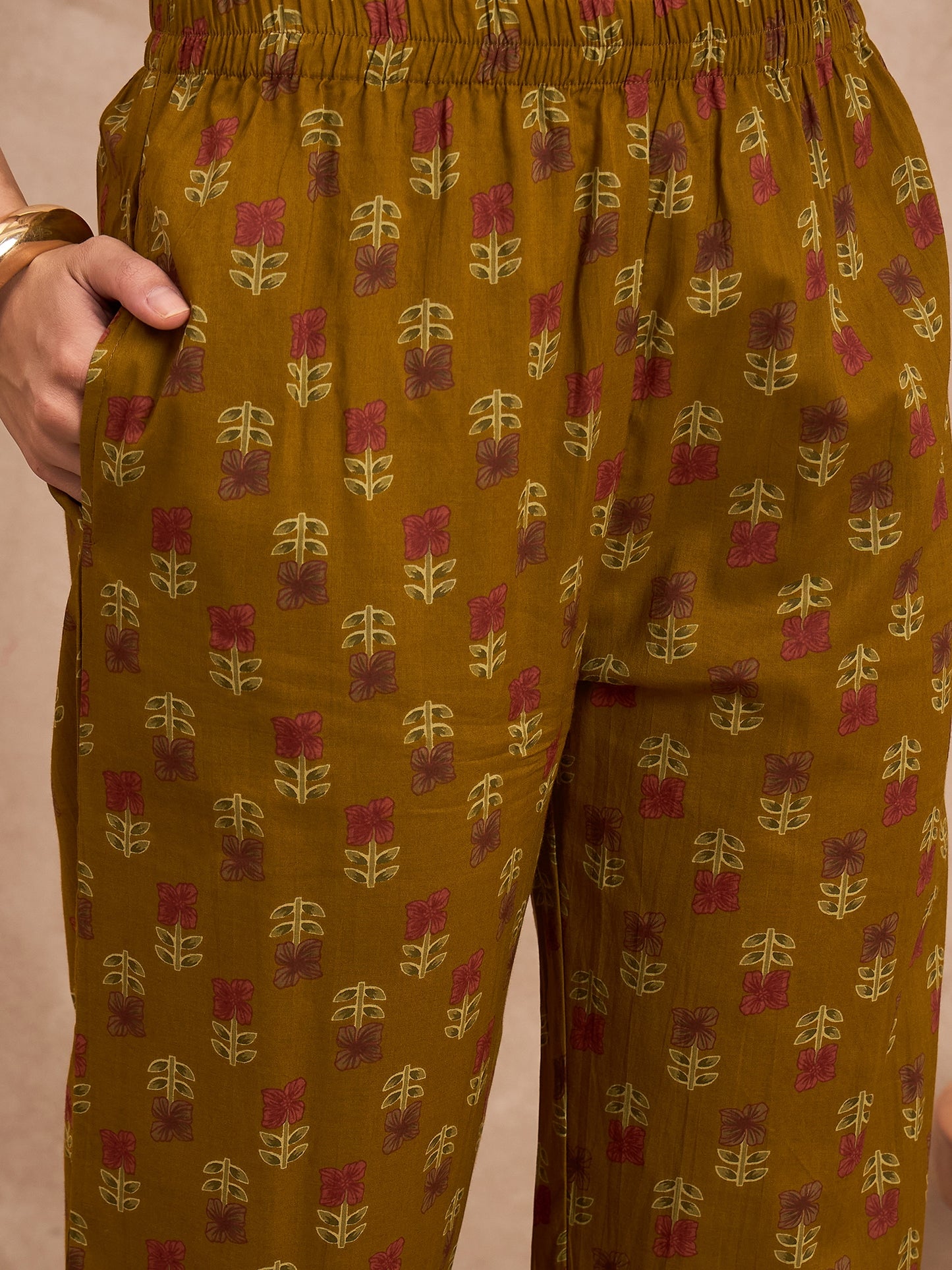 Women Ethnic Motifs Printed Pure Cotton Kurta with Trouser & Dupatta