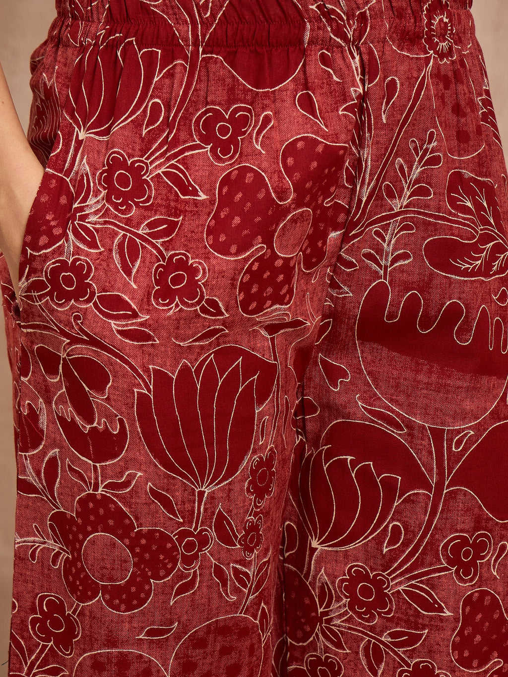 Floral Printed Round Neck Pure Cotton Co-Ords