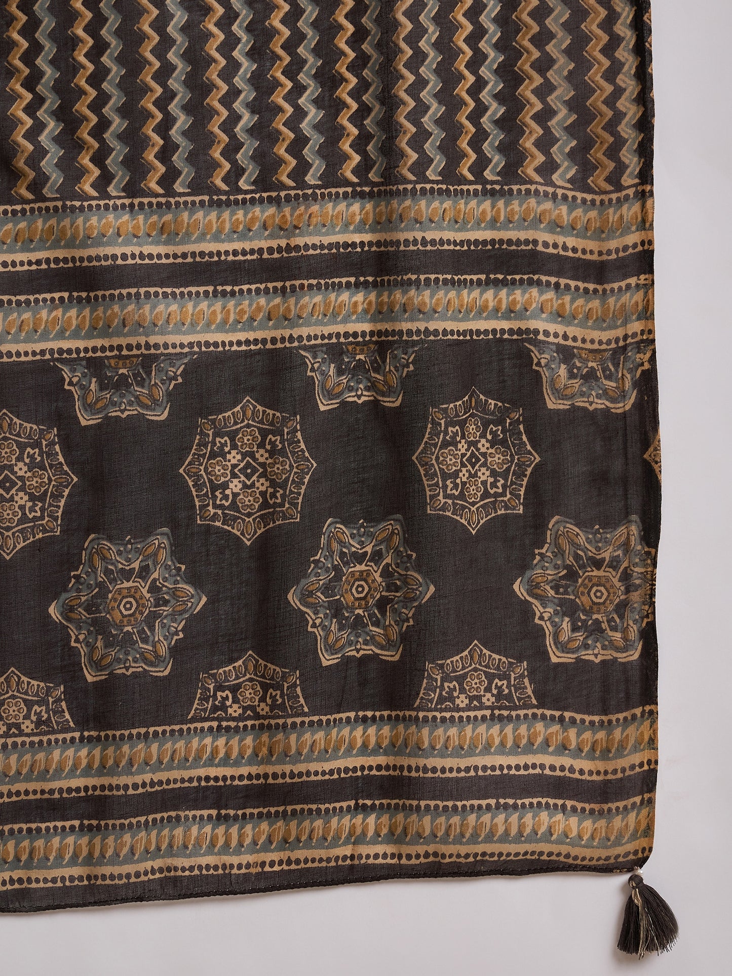 Women Ethnic Motifs Printed Regular Pure Cotton Kurta with Trousers & Dupatta