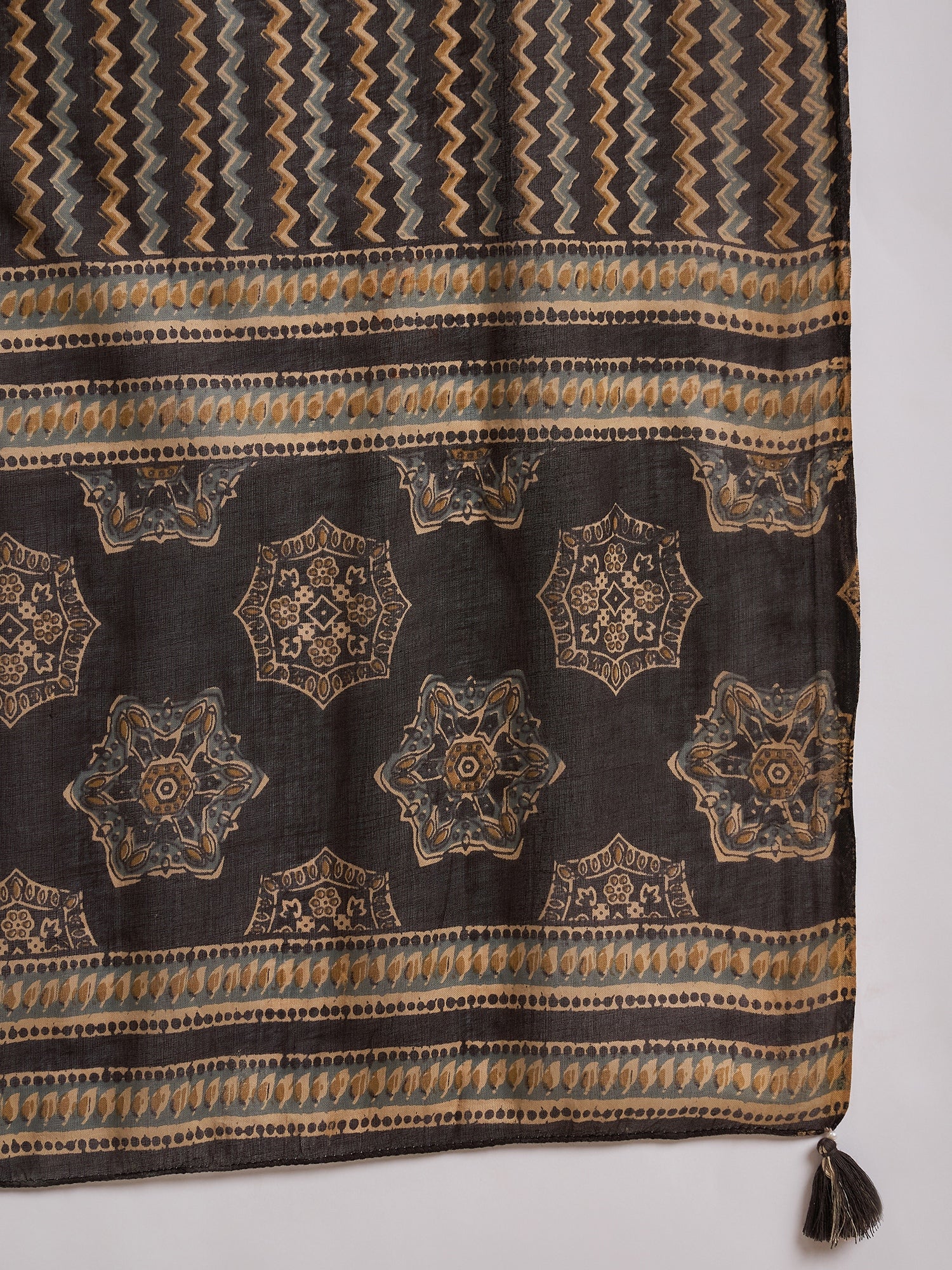 Women Ethnic Motifs Printed Regular Pure Cotton Kurta with Trousers & Dupatta