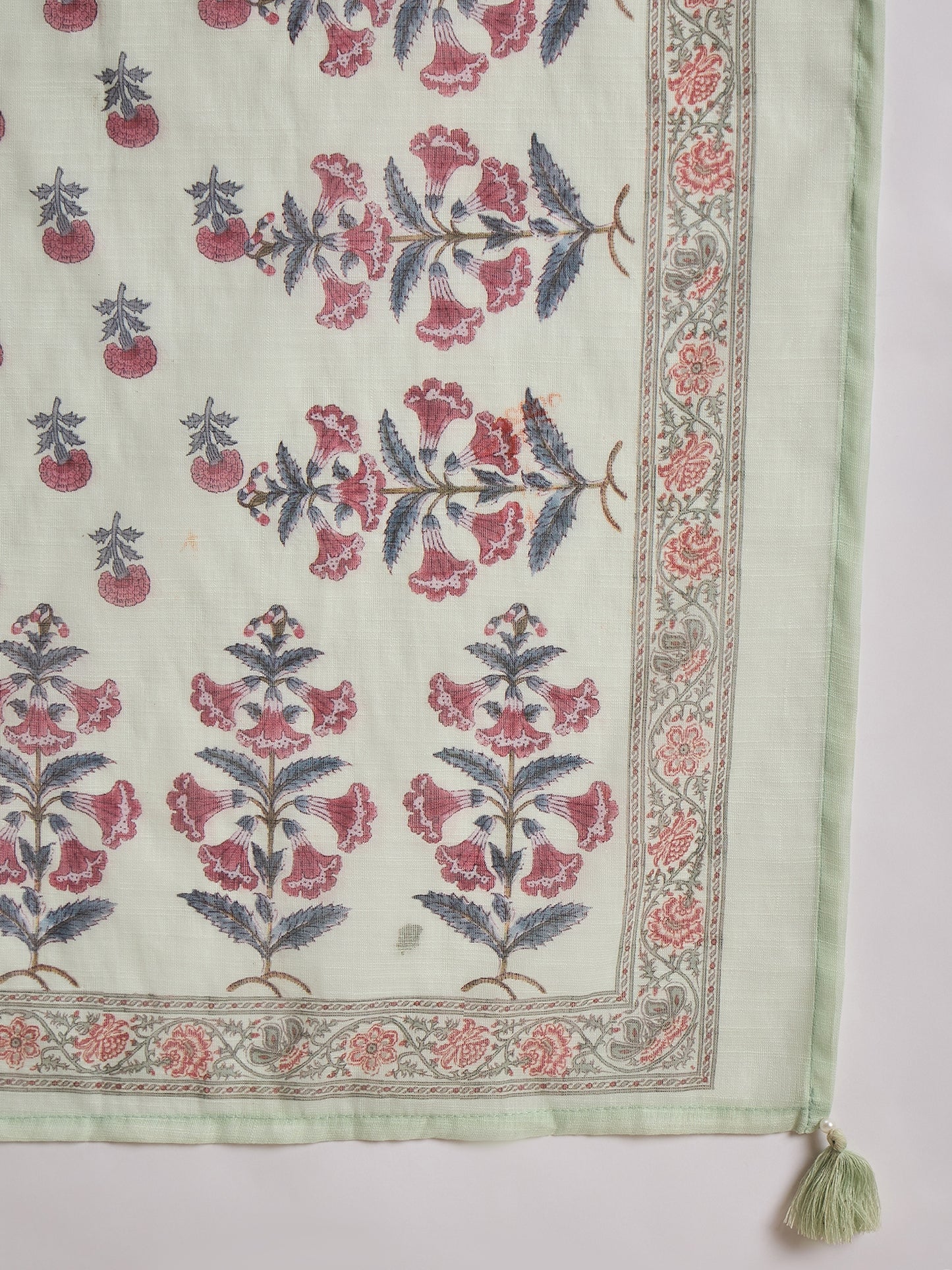Women Floral Printed Cotton Kurta with Palazzos & Dupatta