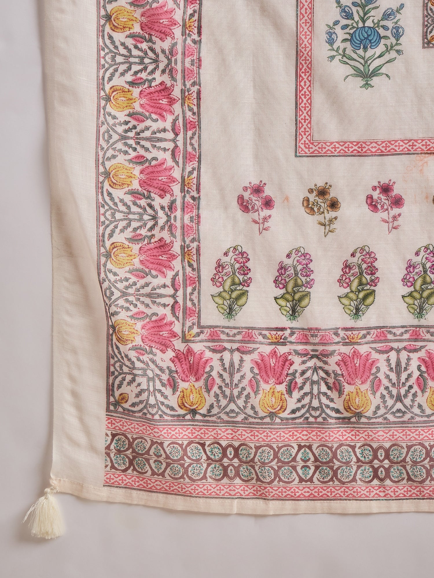 Women Floral Printed Cotton Kurta with Palazzos & Dupatta