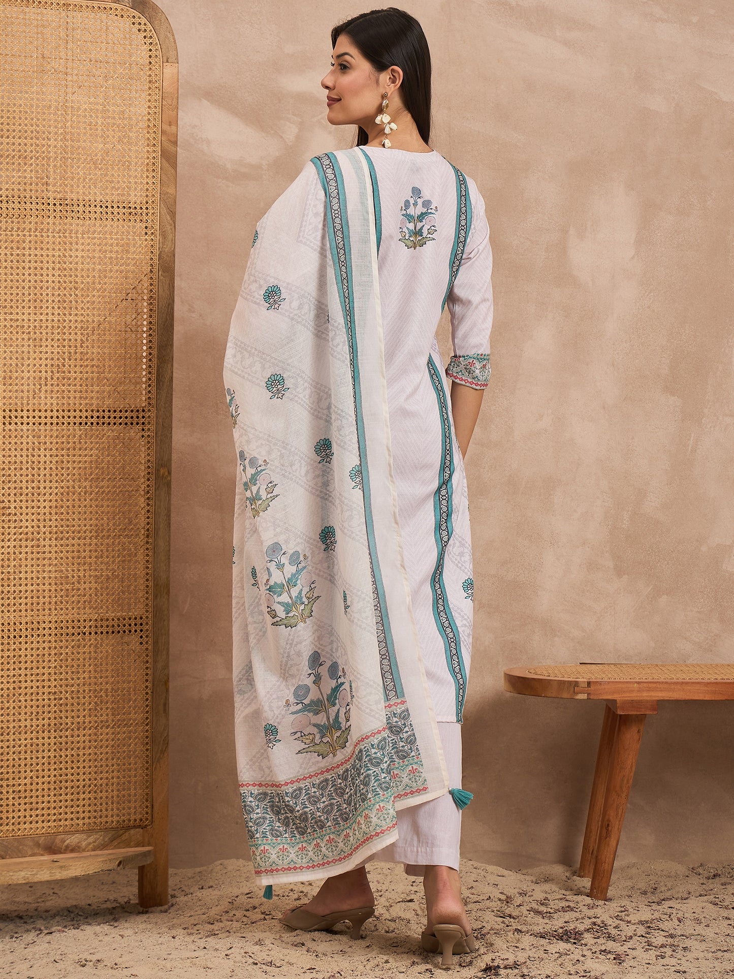 Women Organic Hand Block Pure Cotton Kurta Set