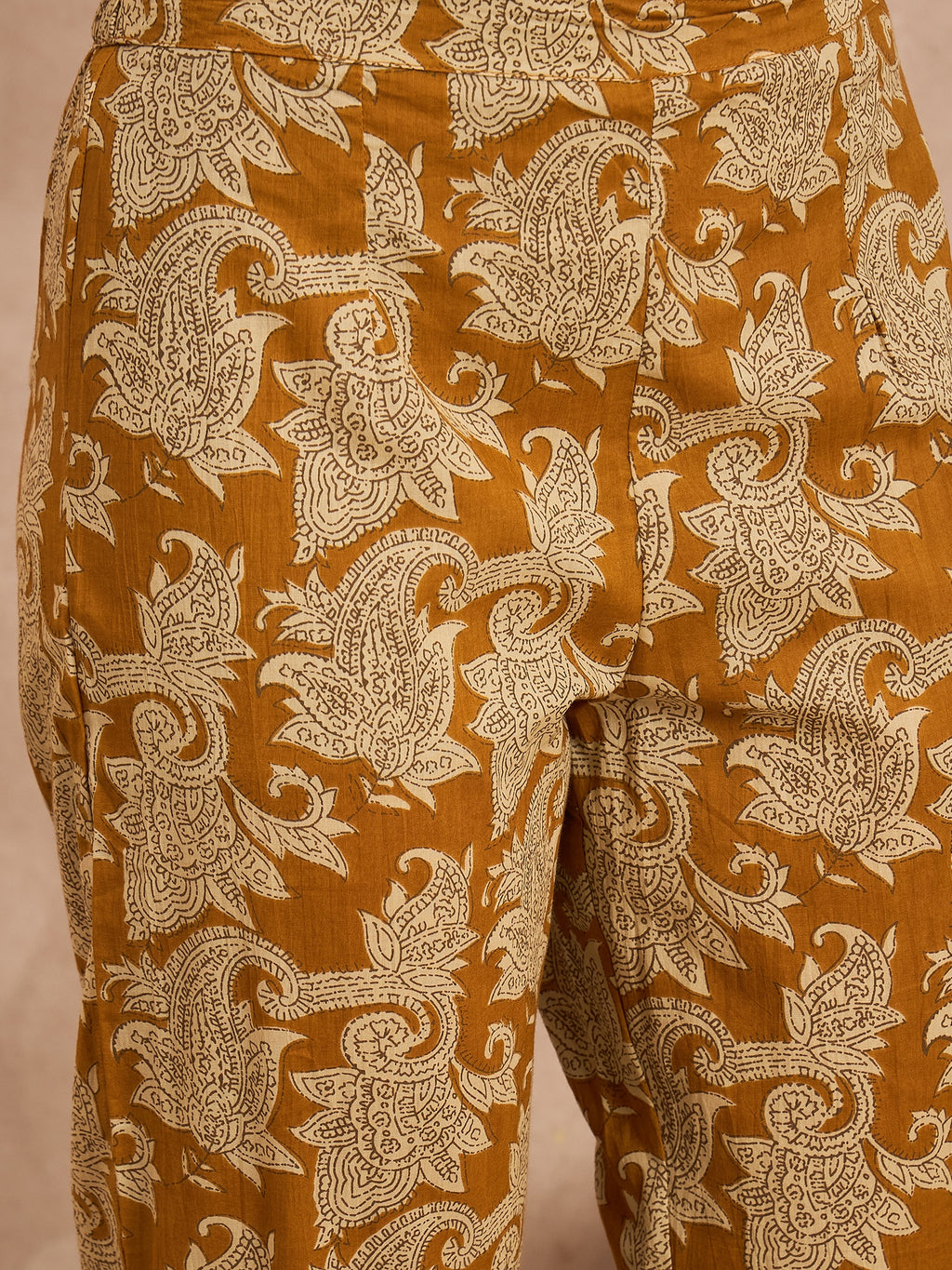 Floral Printed Pure Cotton Tunic With Trouser