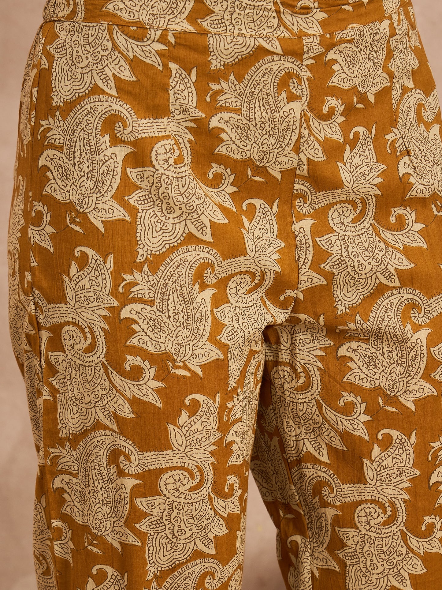 Floral Printed Pure Cotton Tunic With Trouser